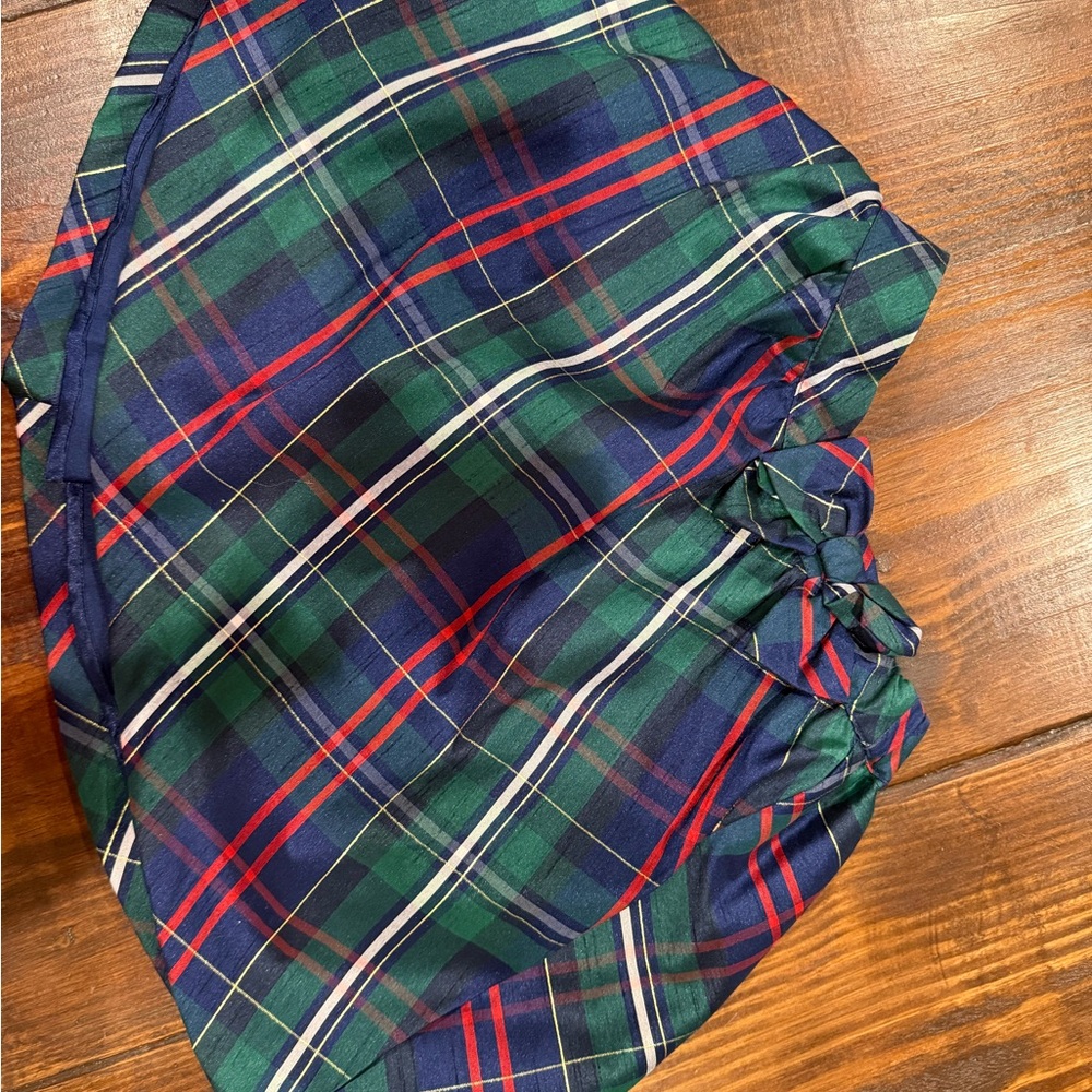 Gymboree Green Plaid Lined Skirt